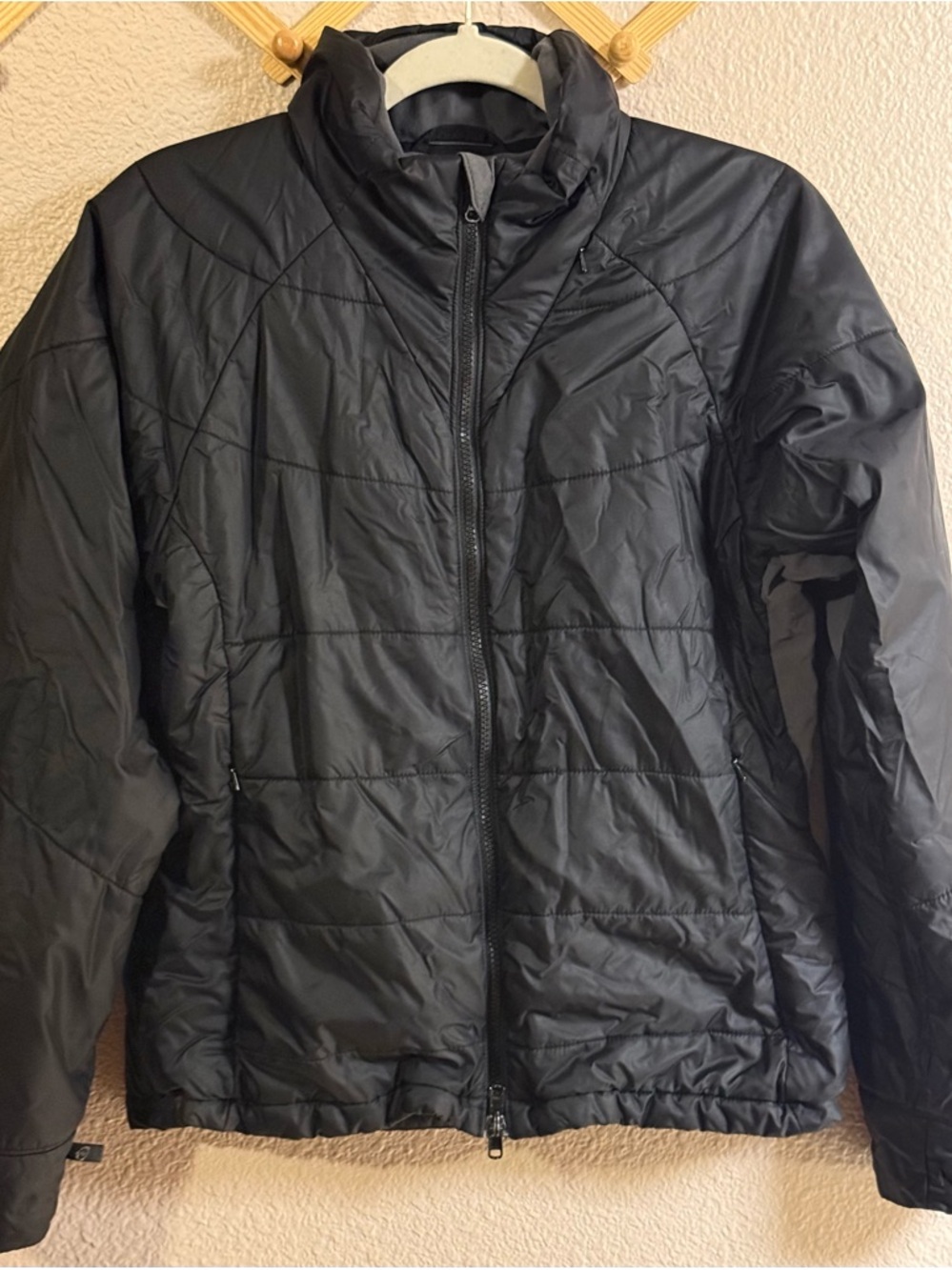Columbia Black Women's Jacket with Cream Label Accents